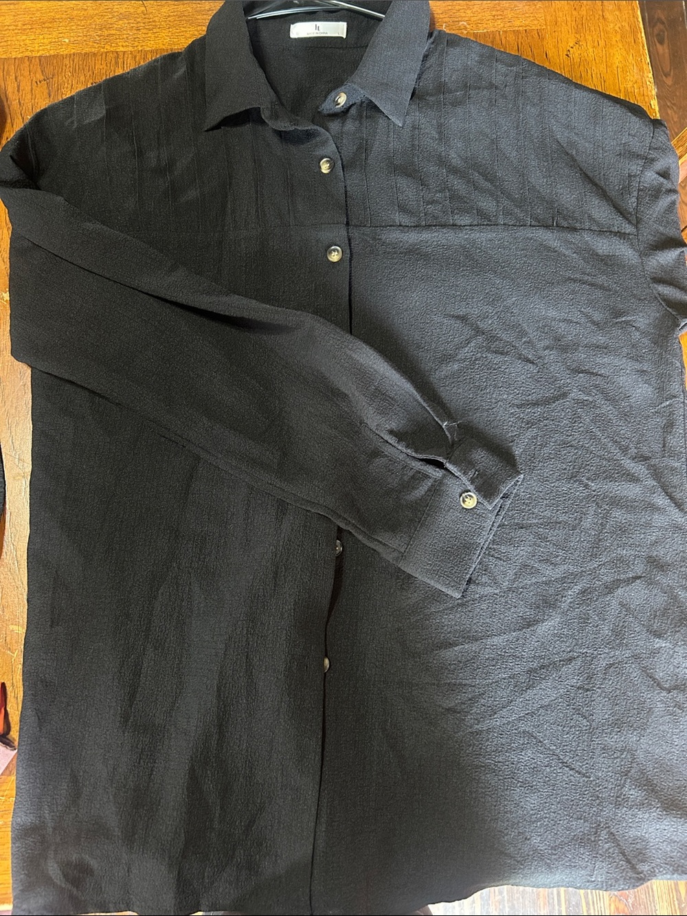 Black button down